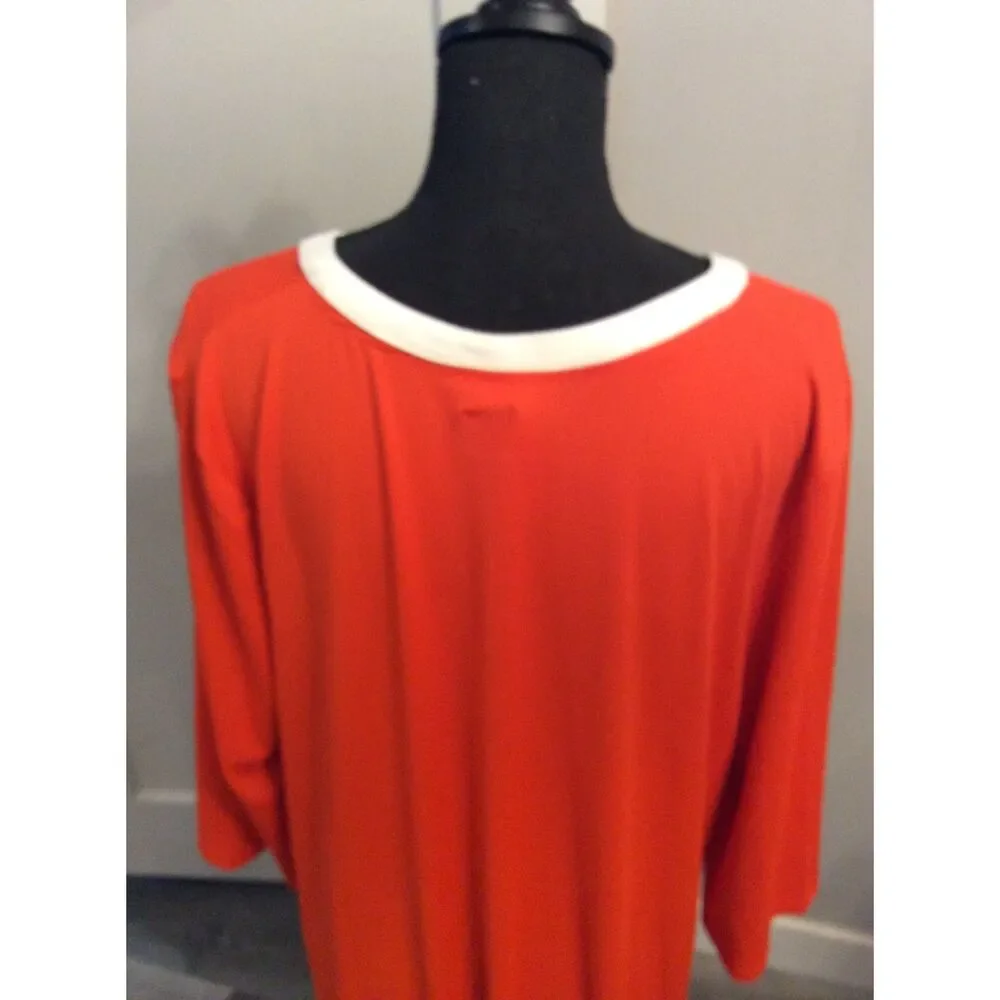 Cuddl Duds Midi Sunsmart Sunwear Bright UPF50+ Dress Large Spicy Orange
